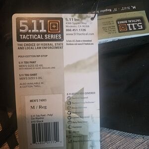 5.11 Tactical Black TDU Pants